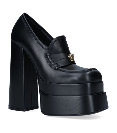 versace loafer|Versace intrico platform loafers.